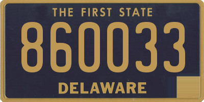 DE license plate 860033