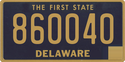 DE license plate 860040