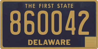 DE license plate 860042