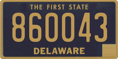 DE license plate 860043