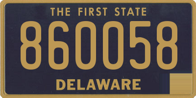 DE license plate 860058