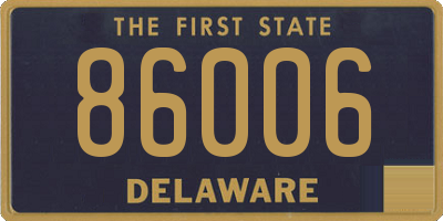 DE license plate 86006