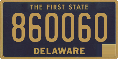 DE license plate 860060