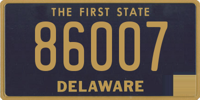 DE license plate 86007