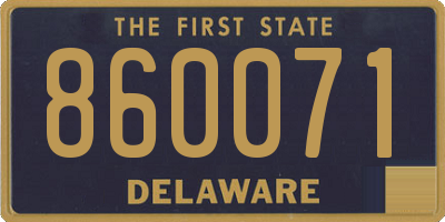 DE license plate 860071
