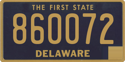 DE license plate 860072