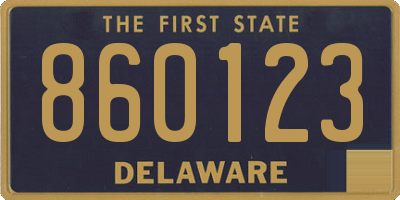 DE license plate 860123