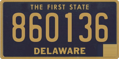 DE license plate 860136