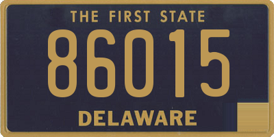 DE license plate 86015