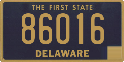 DE license plate 86016