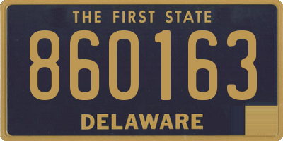 DE license plate 860163