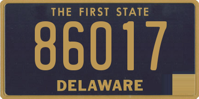 DE license plate 86017
