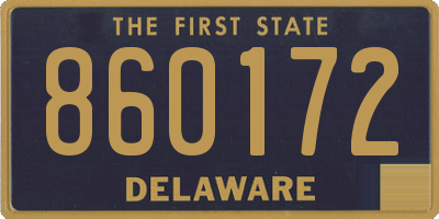 DE license plate 860172
