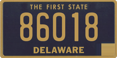 DE license plate 86018