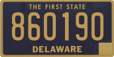 DE license plate 860190
