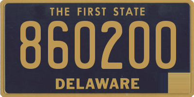 DE license plate 860200