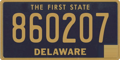 DE license plate 860207