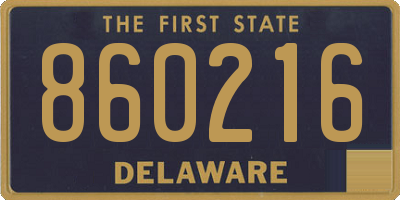 DE license plate 860216