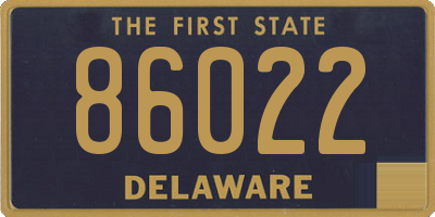 DE license plate 86022