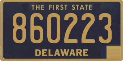 DE license plate 860223