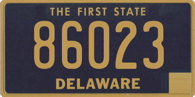 DE license plate 86023
