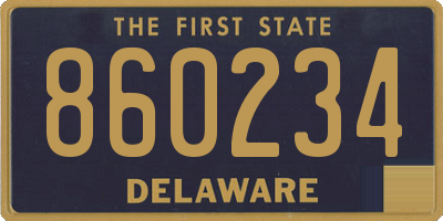 DE license plate 860234