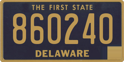 DE license plate 860240