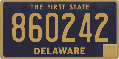 DE license plate 860242