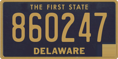 DE license plate 860247