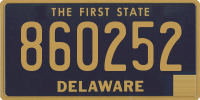 DE license plate 860252