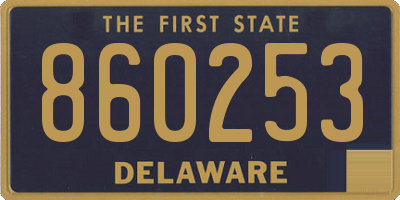 DE license plate 860253