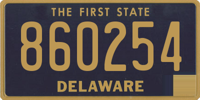 DE license plate 860254