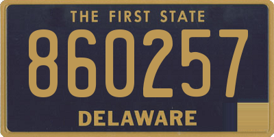 DE license plate 860257
