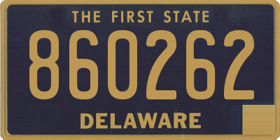 DE license plate 860262