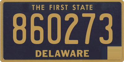 DE license plate 860273