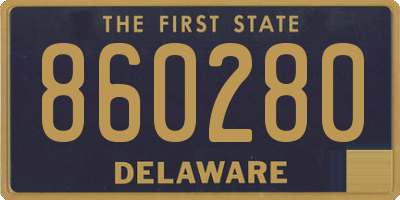 DE license plate 860280