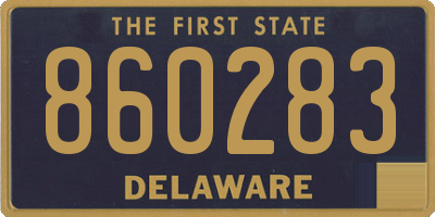DE license plate 860283