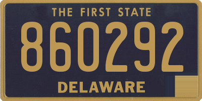 DE license plate 860292