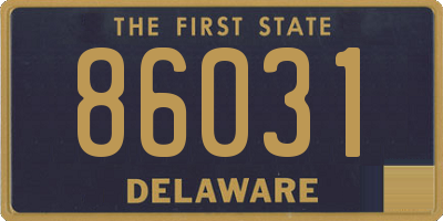 DE license plate 86031