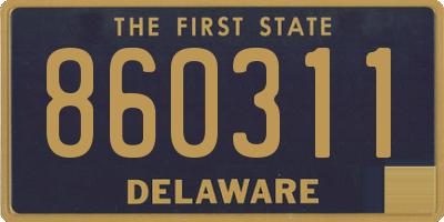 DE license plate 860311