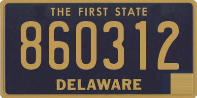 DE license plate 860312