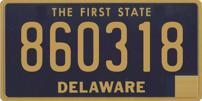 DE license plate 860318