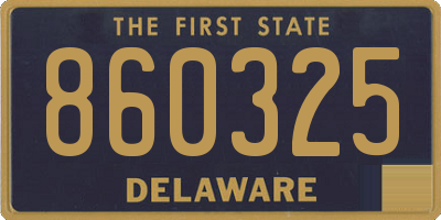 DE license plate 860325