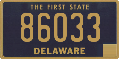 DE license plate 86033
