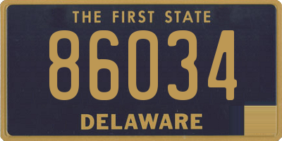 DE license plate 86034
