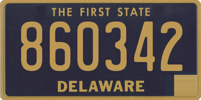 DE license plate 860342