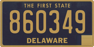 DE license plate 860349