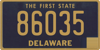 DE license plate 86035