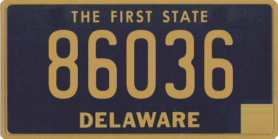 DE license plate 86036