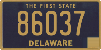 DE license plate 86037